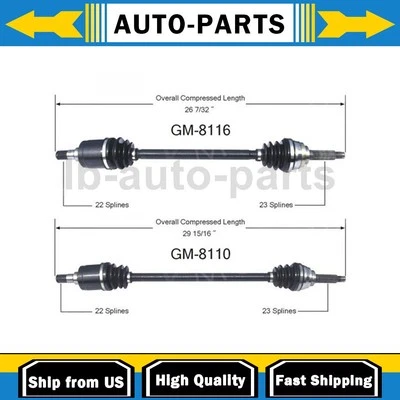 Передний левый передний правый вал оси CV для Chevrolet Sprint 2X TrakMotive - Изображение 1 из 4