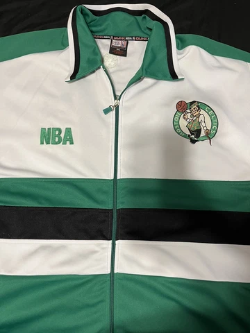 OUNK NBA Boston Celtics Full Zip Basketball Warm Up Jacket Adult Cover