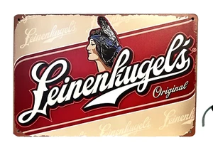 LETRERO DE METAL LATA CERVEZA ORIGINAL LEINENKUGELS 8X12" MANCAVE GARAJE ARTE CHIPPEWAFALLS - Imagen 1 de 1