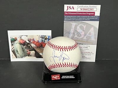 Larry Bird Signed Baseball NBA Boston Celtics Autograph HOF JSA Witness COA - Image 1 of 2