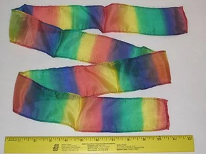 Thumb Tip Silk Streamer 1"x 68" Multicolored Silk Streamer Close-Up Magic Trick - Picture 1 of 2