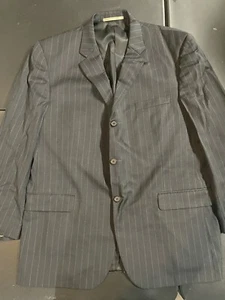 Burberry London Suit Jacket Mens 46 R Pinstripe Wool Blazer 3 Button Sport USA - Picture 1 of 10