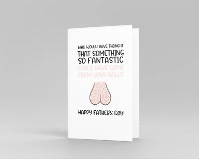 Забавная открытка на День отца от DA bALLZ - Заставьте папу смеяться, хихикать и пуп! - Изображение 1 из 4