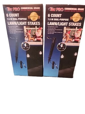 NEW! 2 Boxes - Titan Pro 6-count 7.5 in Dual Purpose Lawn/Light Stakes - Image 1 of 4