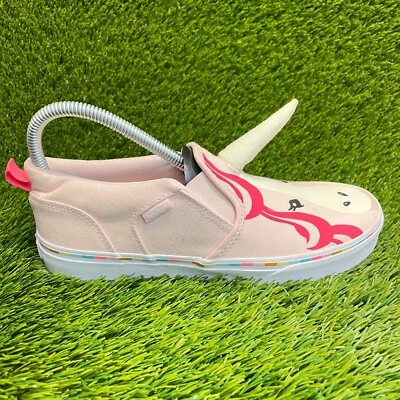 Vans Asher V Unicornio Niñas Talla 6Y Rosa Blanco Informal Zapatos de Skate Tenis Foto 1 de 4