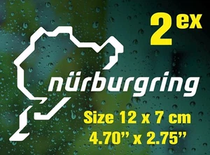 Nürburgring Decal Funny JDM BMW honda VW race car tablet track window sticker - Picture 1 of 2