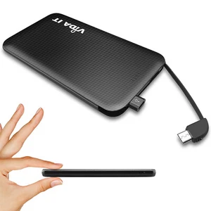 Lightweight Battery Pack Pocket Size Charger For iPhone 5 6 7 8 Plus SE X BLACK - Picture 1 of 7