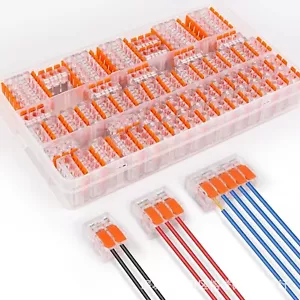 60pcs Quick Connect Lever Wire Connectors Compact Inline Splicing Terminals - Picture 1 of 5
