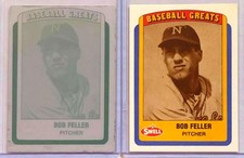1/1 BOB FELLER 1990 SWELL BASEBALL GREATS CARD PRINTING PLATE CLEVELAND INDIANS