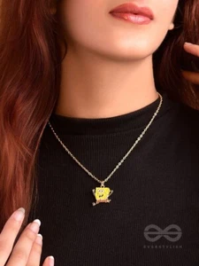 El Sprint Bob Esponja - Collar adornado dorado con revestimiento antideslustre - Imagen 1 de 6