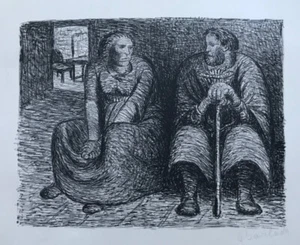 ERNST BARLACH: Lithographie "Das Paar im Gespräch", 1912 - Picture 1 of 2