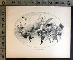 1911 CHILD MONTHLY CYCLE NEW YEAR EVE FATHER TIME BROUGHTON ARTIST PRINT FC4983 - Picture 1 of 1