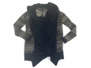 NWT STELLA CARAKASI Cowl Draped Avant Garde Black Tunic Top Women’s Size S - Picture 1 of 9