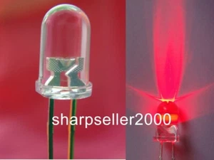 10 piezas 5 mm ROJO 7000mcd LED transparente de agua súper brillante r5 - Imagen 1 de 1