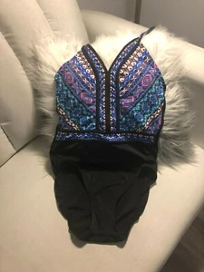 NWT Aqua green swimsuit one piece halter size M - Picture 1 of 2
