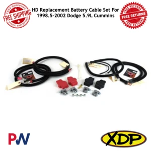 XDP HD Replacement Battery Cable Set For 1998.5-2002 Dodge 5.9L Cummins #XD439 - Picture 1 of 2