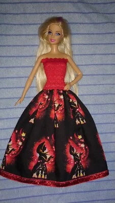 Barbie Kleid Disney Frozen Eiskönigin 2 Prinzessin Anna Ballkleid Kleidung K10 - Bild 1 von 2