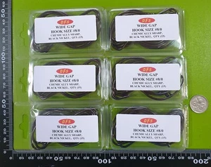 90 DFS 8/0 2X STRONG WIDE GAP FISHING HOOK chemical sharp, black nickel - Picture 1 of 2