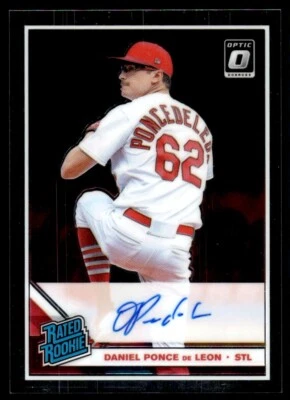 2019 Donruss Optic Rated Rookie Signatures Daniel Ponce de Leon Auto #RRS-DP R67 - Image 1 of 2