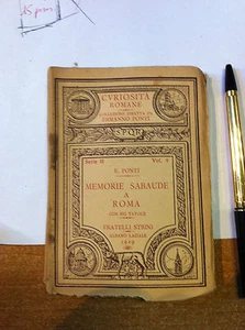 1929 CURIOSITA' ROMANE - E. PONTI - MEMORIE SABAUDE A ROMA - Picture 1 of 1