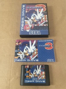 Sega MegaDrive Sonic the Hedgehog 3 Boxed Pal Version CIB Fast Despatch Next Day - Picture 1 of 22