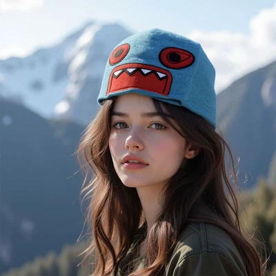 2025 New Cartoon Jacquard Beanie Winter Knitted Hat Ski Wool Ear Flap Tassels - Image 1 of 4