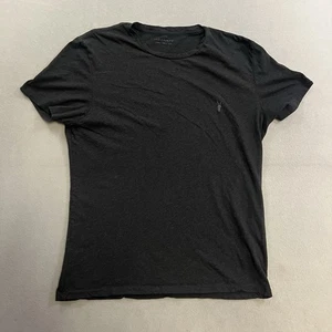 All Saints T-Shirt Men’s Size Large Black Short Sleeve Crew Neck - Picture 1 of 8