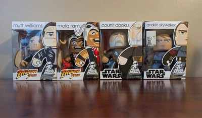 Juego de cuatro Mighty Muggs (Mola Ram, Dooku, Anakin, Mutt Williams) nuevos en caja Foto 1 de 4