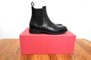 SCAROSSO Claudia Nera Leather Chelsea Boot w/Box Made Italy FARFETCH 38 8 $495 - Picture 1 of 10