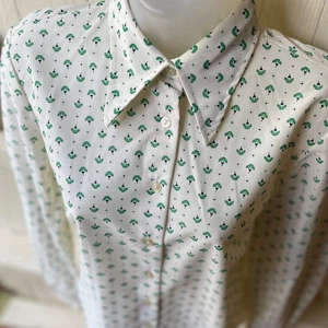 Vintage St Michael Shirt Blouse Ditzy Print Dagger Collar 36” Bust Size 14 - Picture 1 of 11