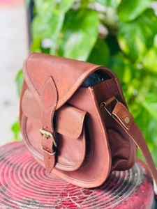 Nuevo Bolso de Mano 7X9 Cuero Genuino de Cabra Vintage Mensajero Damas Hombro Hippie - Imagen 1 de 5