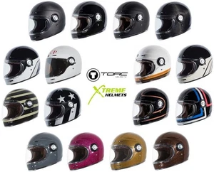 Torc Newport T1 Retro Helmet Vintage Style Fiberglass DOT Approved XS-2XL - Bild 1 von 125