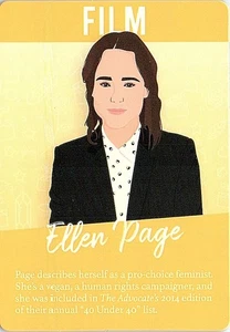 Tarjeta de juego de película de Ellen Page Girl Power - Imagen 1 de 2