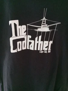 The Godfather Graphic T-Shirt Size Medium Cape Cod MA Massachusetts Black Cuffys - Picture 1 of 4