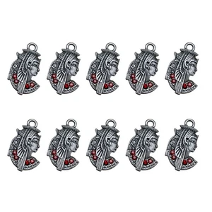 10 Pcs Pendente in Cristallo Rosso Ciondolo Di Fascino Ciondoli Pendenti Fai Da - Foto 1 di 11