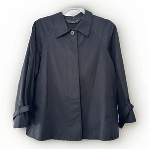 Chaqueta Norma Kamali 12 Negra Línea A Swing Glam Mod Versátil Retro Ligera - Imagen 1 de 13