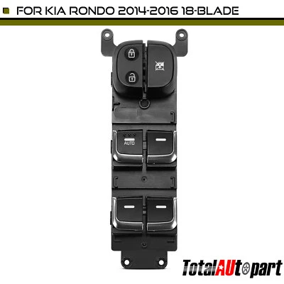 电源窗口开关适用于起亚隆多 2014 2015 2016 2.0L 18 刀片前驱动侧 — 第 1/4 张图片