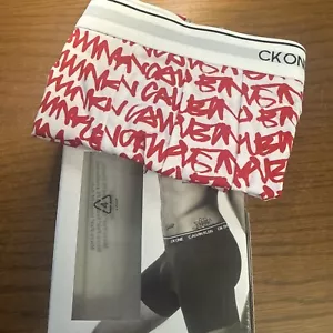 $$$Slip boxer Calvin Klein uomo (X-LARGE) CK un logo rosso/bianco NB2226-033 - Foto 1 di 4