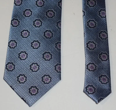 Corbata de seda geométrica multicolor Bruno Piattelli Roma - 60"L 3,50"W Foto 1 de 4