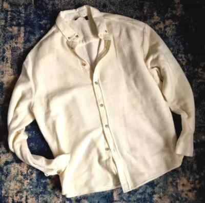 V79 Asos Grande Mujer Vellón Crema Chaqueta Camisa Cálida Gruesa Foto 1 de 4