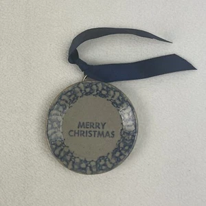 Beaumont Brothers Pottery Miniature Merry Christmas Plate w Hanging Hook - Picture 1 of 3