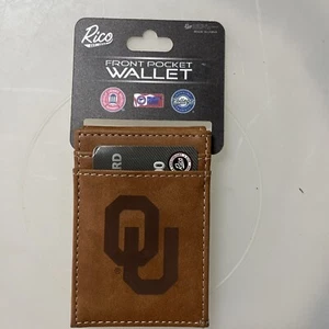 Oklahoma Sooners Laser Engraved Front Pocket Wallet [NEW] NCAA Billfold Clip - Bild 1 von 8