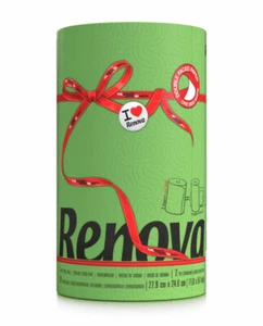 Farbige Küchenrolle in Grün XXL, Haushaltsrolle von Renova, 120 Tücher / Rolle - - Bild 1 von 1