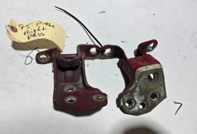 93-97 FORD PROBE II GT GTS DOOR HINGES UPPER LOWER SET RIGHT PASSENGER OEM RED - Image 1 of 2