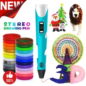 Kids 3D Pens Set 3D Printing Pen with 12 Colors 120ft PLA Filament Gift DEU - Picture 1 of 12