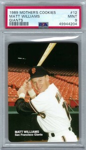1989 Mother's Cookies Matt Williams #12 *PSA 9* San Francisco Giants SGA Mint