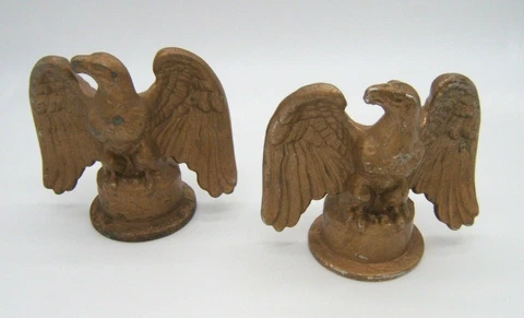 ANTIQUE BRONZE PATINA GOLD GILT EAGLES Cover
