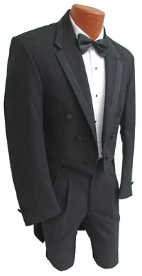 Abrigo Esmoquin Negro Chaps Ralph Lauren Hudson Para Hombre Seis Botones Frontales Talla 42XL Foto 1 de 4