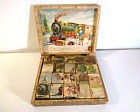 Jeu de puzzle vintage anciens blocs de bois pour enfants cca 1920s