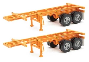 Walthers RTR HO 20' Container Chassis 2-Pack 949-4502 Orange - Picture 1 of 1